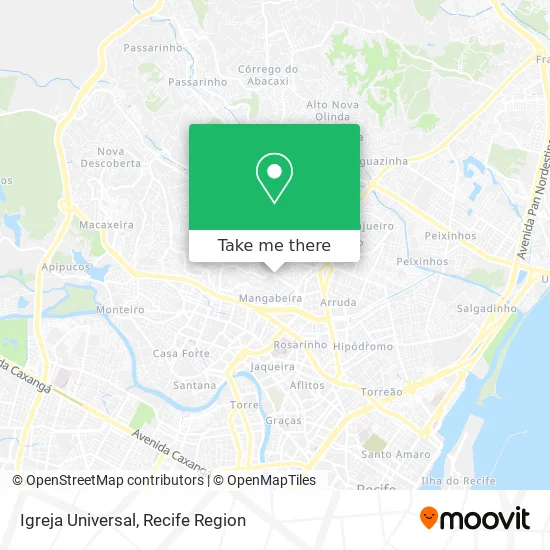 Igreja Universal map