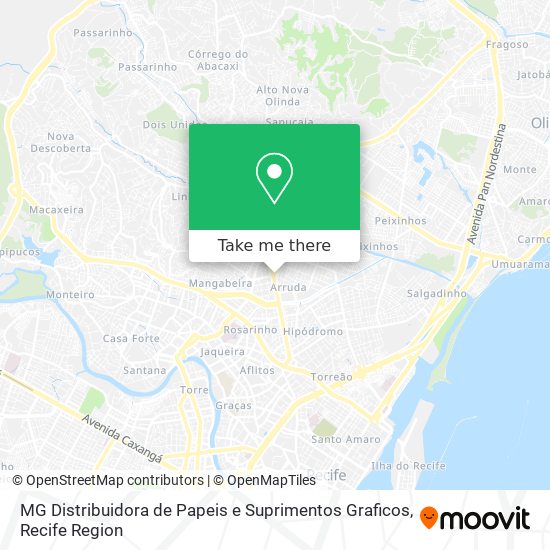 MG Distribuidora de Papeis e Suprimentos Graficos map