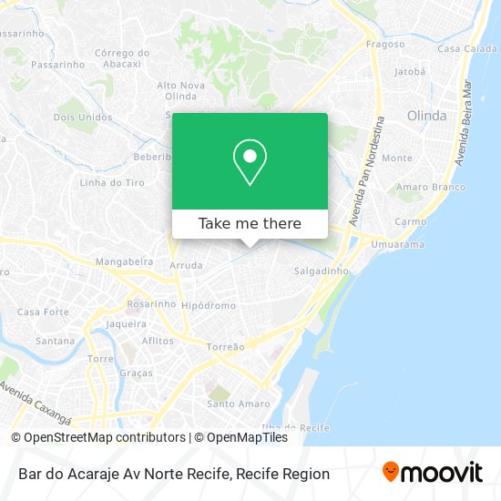 Bar do Acaraje Av Norte Recife map
