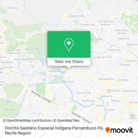 Distrito Sanitário Especial Indígena Pernambuco Pé map