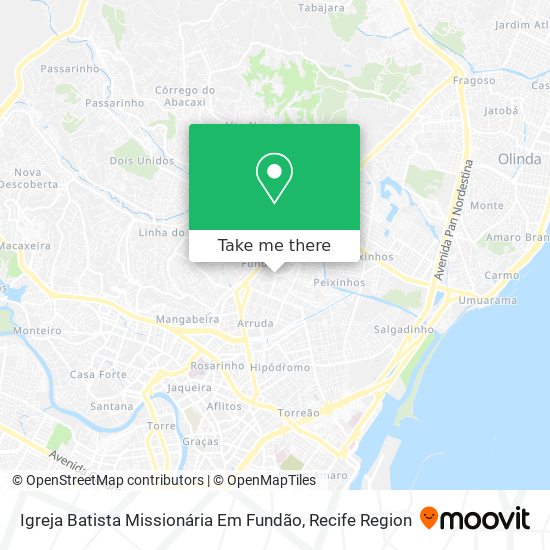 Igreja Batista Missionária Em Fundão map