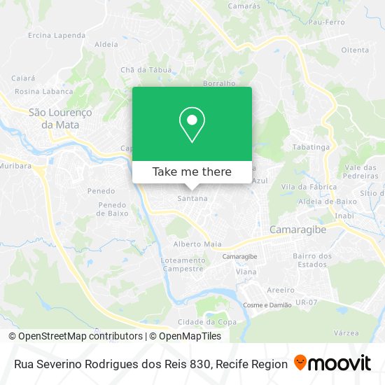 Mapa Rua Severino Rodrigues dos Reis 830