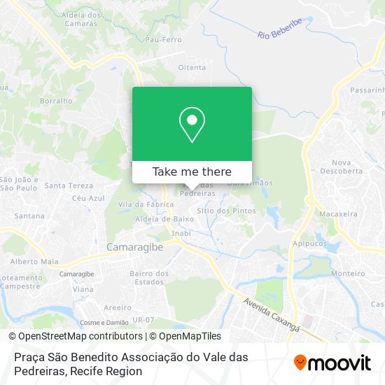 Praça São Benedito Associação do Vale das Pedreiras map