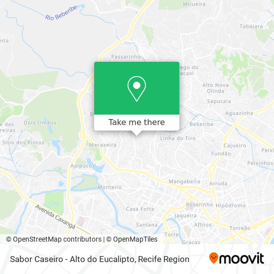 Sabor Caseiro - Alto do Eucalipto map