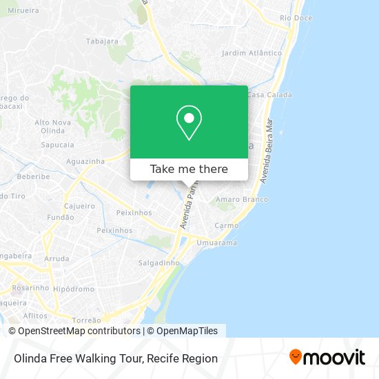 Olinda Free Walking Tour map