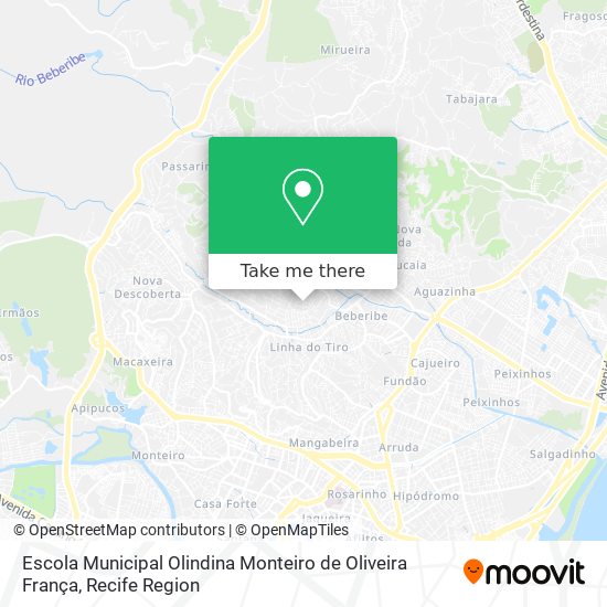 Escola Municipal Olindina Monteiro de Oliveira França map