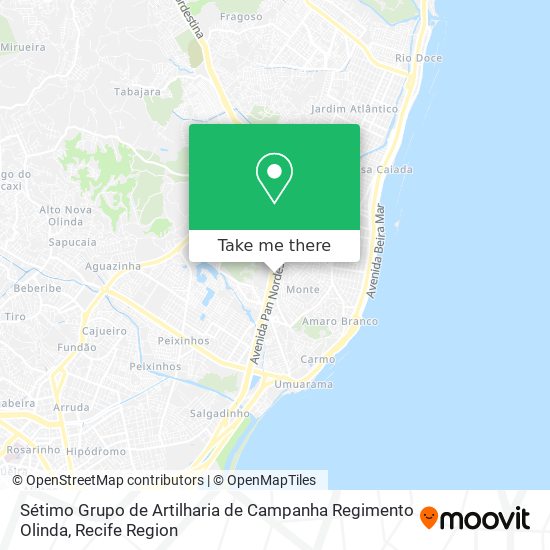 Sétimo Grupo de Artilharia de Campanha Regimento Olinda map