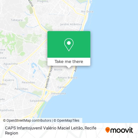 CAPS Infantojuvenil Valério Maciel Leitão map