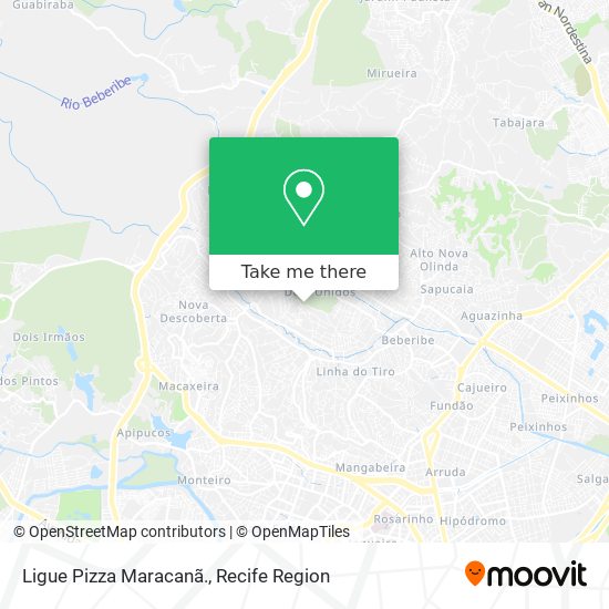 Ligue Pizza Maracanã. map