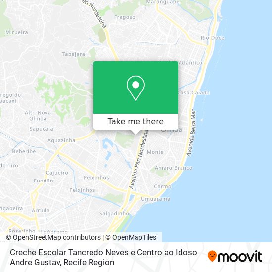 Mapa Creche Escolar Tancredo Neves e Centro ao Idoso Andre Gustav