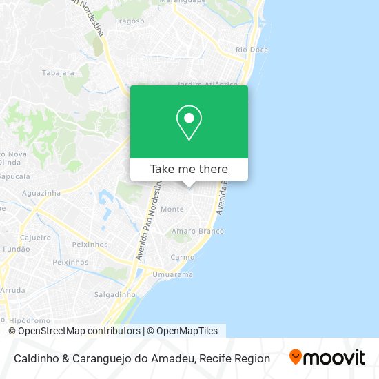 Caldinho & Caranguejo do Amadeu map