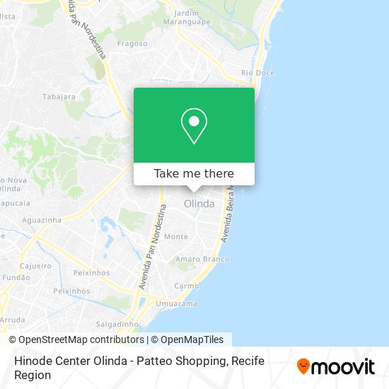 Hinode Center Olinda - Patteo Shopping map