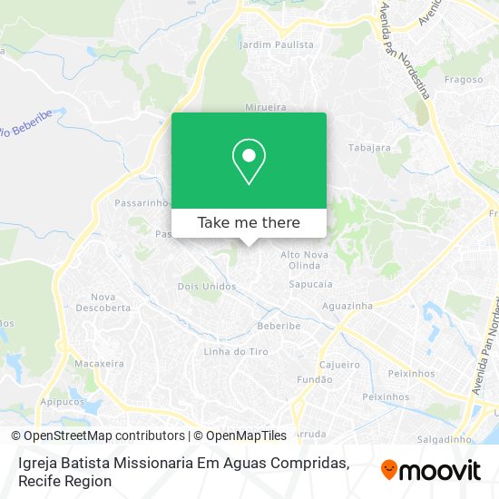Igreja Batista Missionaria Em Aguas Compridas map