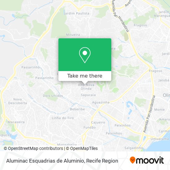 Aluminac Esquadrias de Aluminio map