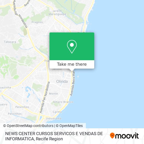 NEWS CENTER CURSOS SERVICOS E VENDAS DE INFORMATICA map