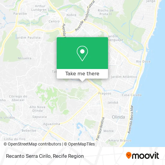 Recanto Serra Cirilo map