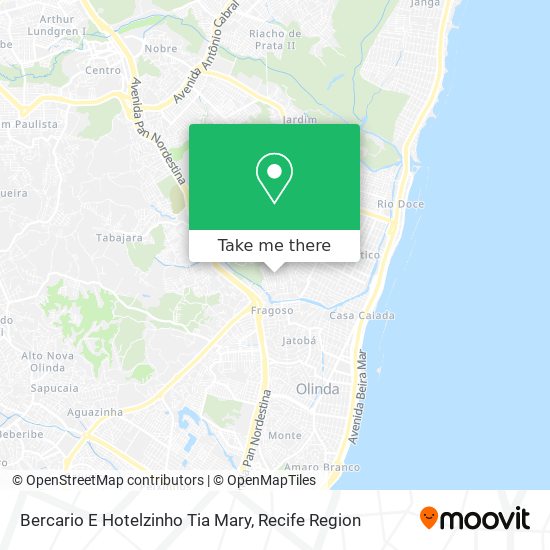 Bercario E Hotelzinho Tia Mary map