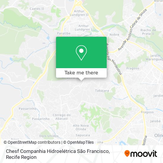 Chesf Companhia Hidroelétrica São Francisco map