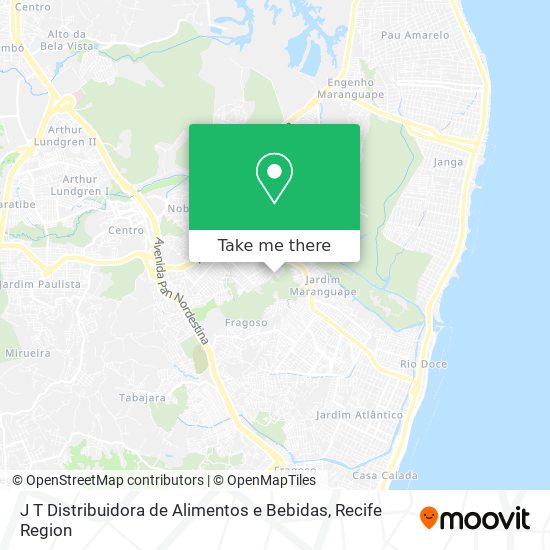 J T Distribuidora de Alimentos e Bebidas map