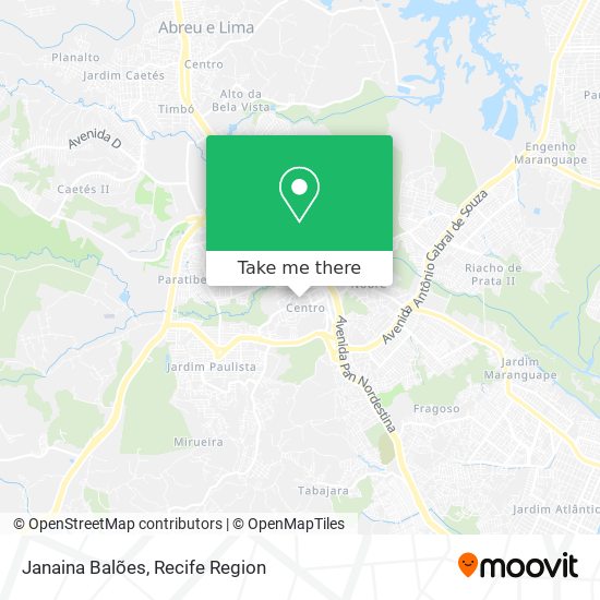 Janaina Balões map