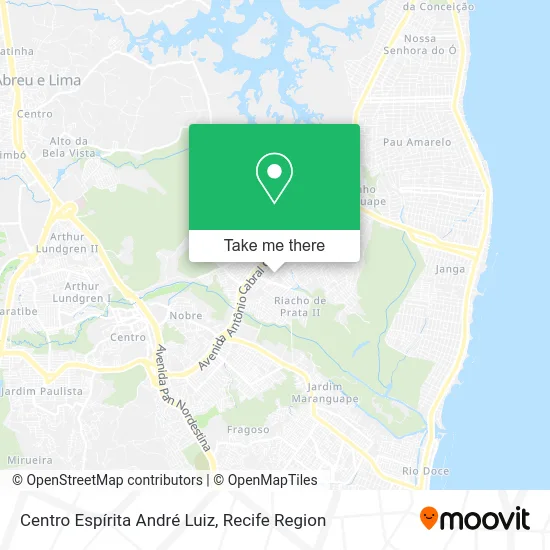 Centro Espírita André Luiz map