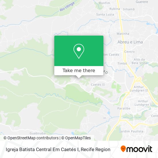 Igreja Batista Central Em Caetés I map