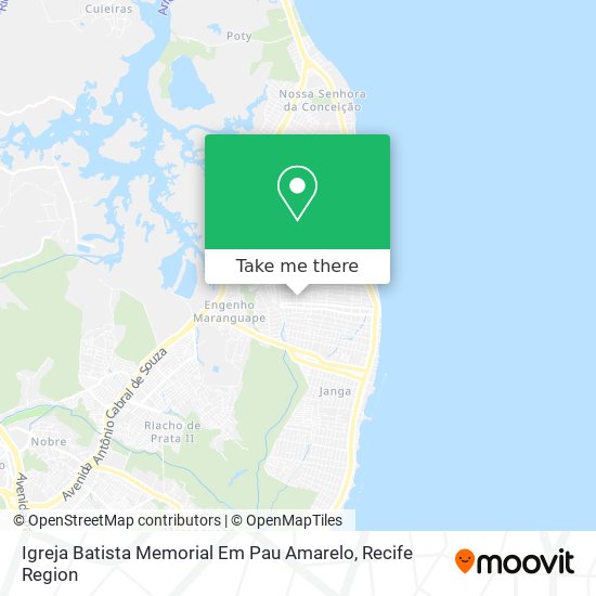 Igreja Batista Memorial Em Pau Amarelo map