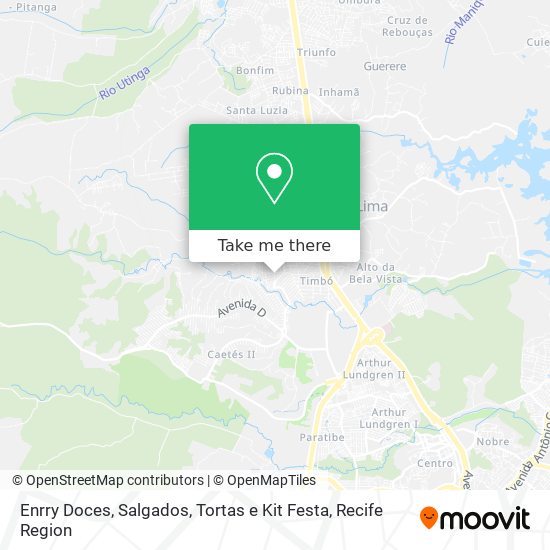 Enrry Doces, Salgados, Tortas e Kit Festa map