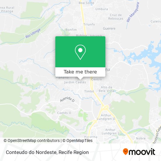 Conteudo do Nordeste map