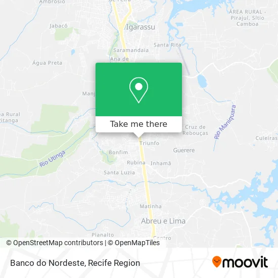Banco do Nordeste map