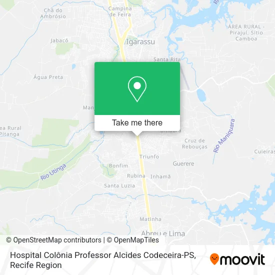 Hospital Colônia Professor Alcides Codeceira-PS map