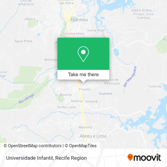 Universidade Infantil map