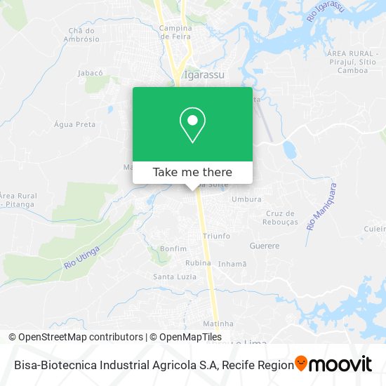 Bisa-Biotecnica Industrial Agricola S.A map