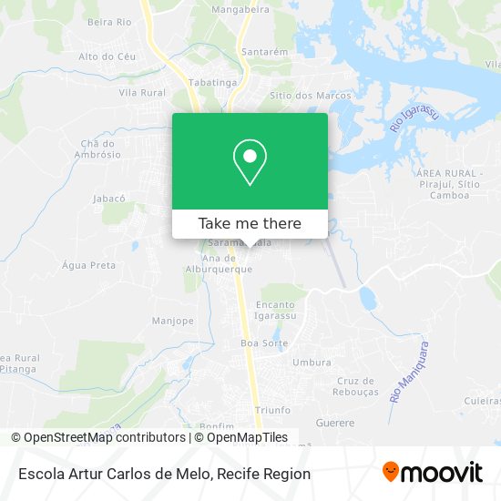 Mapa Escola Artur Carlos de Melo