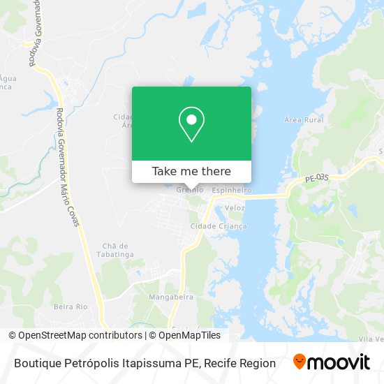 Boutique Petrópolis Itapissuma PE map