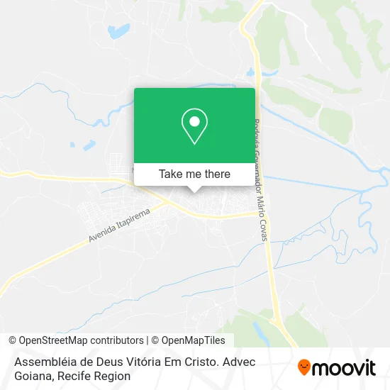 Assembléia de Deus Vitória Em Cristo. Advec Goiana map