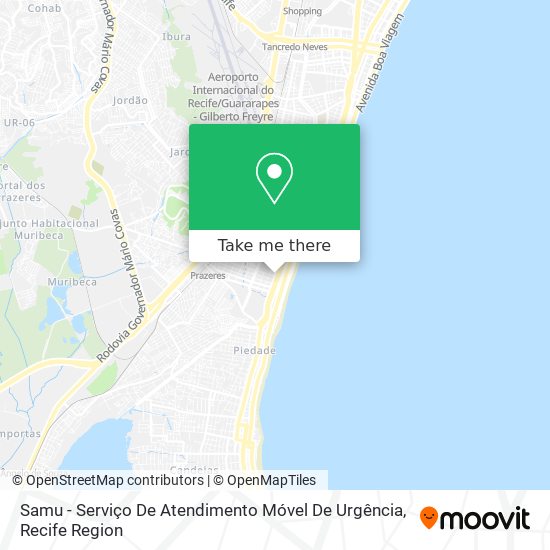 Samu - Serviço De Atendimento Móvel De Urgência map
