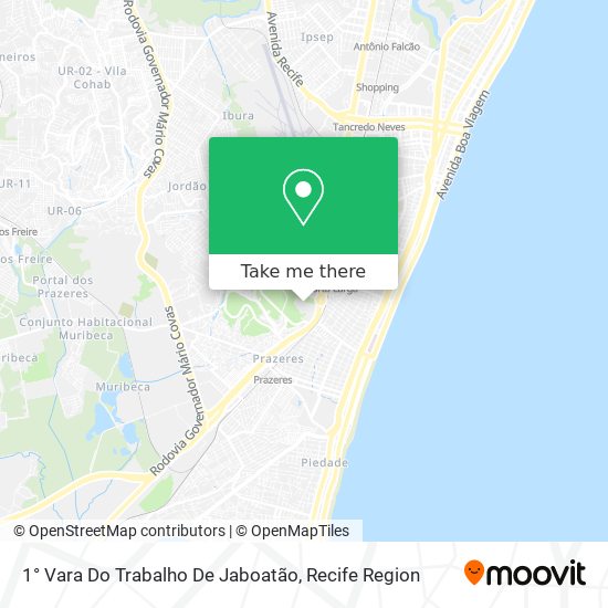 1° Vara Do Trabalho De Jaboatão map