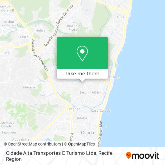 Cidade Alta Transportes E Turismo Ltda map