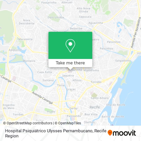 Hospital Psiquiátrico Ulysses Pernambucano map