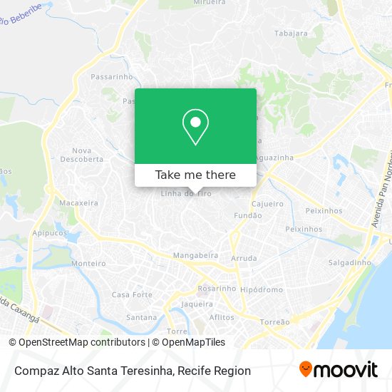 Compaz Alto Santa Teresinha map