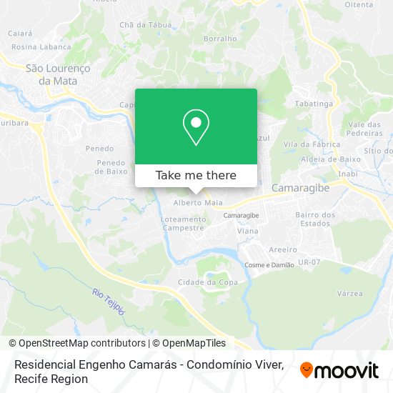 Residencial Engenho Camarás - Condomínio Viver map