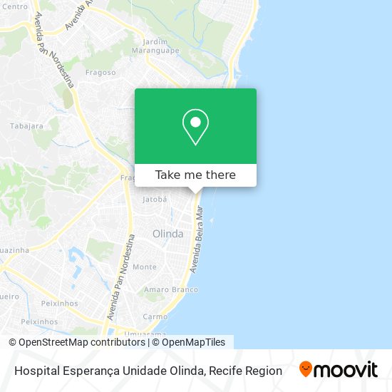 Hospital Esperança Unidade Olinda map