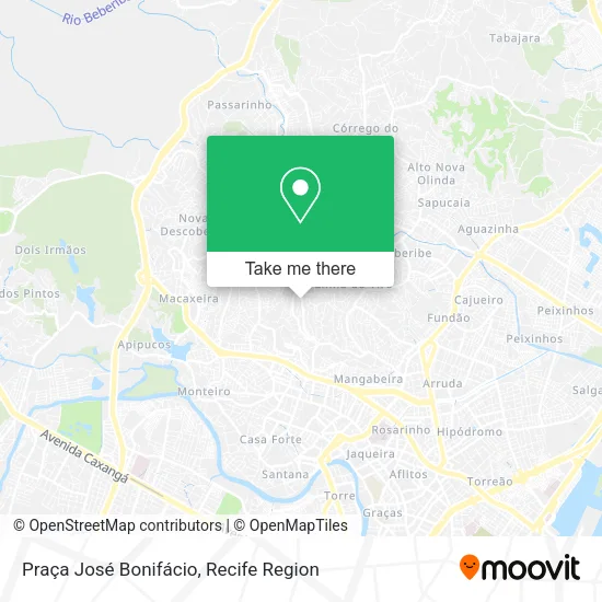 Mapa Praça José Bonifácio