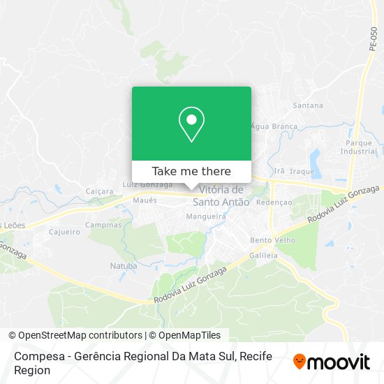 Compesa - Gerência Regional Da Mata Sul map