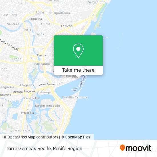 Torre Gêmeas Recife map