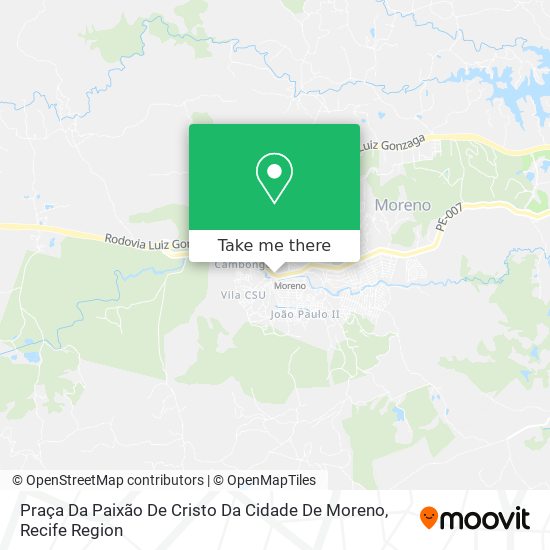 Praça Da Paixão De Cristo Da Cidade De Moreno map
