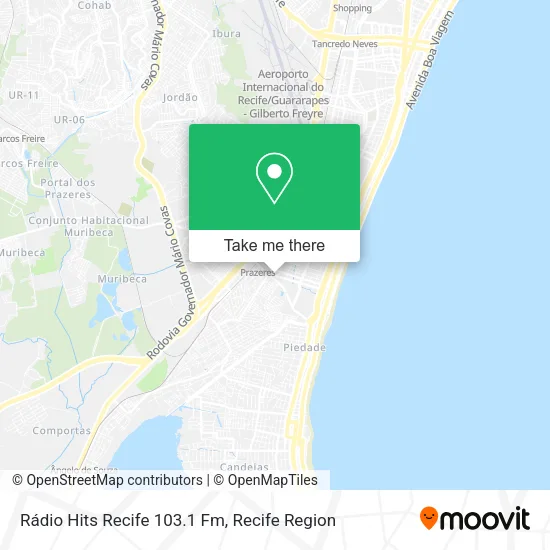 Rádio Hits Recife 103.1 Fm map