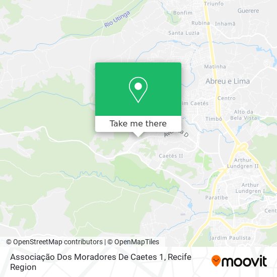 Associação Dos Moradores De Caetes 1 map