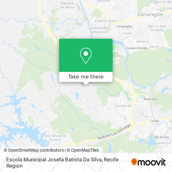 Mapa Escola Municipal Josefa Batista Da Silva